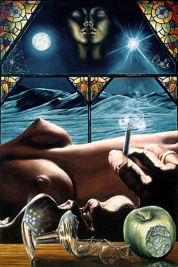 Naked Woman Painting - La Noche by Richard Meric Naked Woman Painting - La Noche by Richard Meric