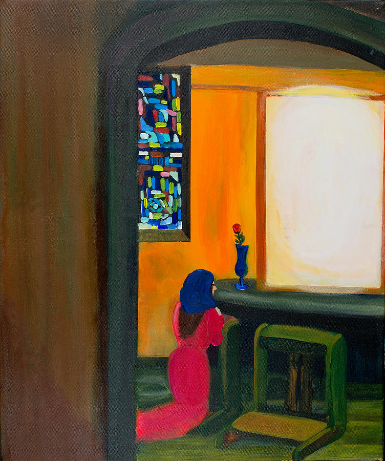 La Oracion - The Prayer Painting by Candelario Cervantez La Oracion - The Prayer Painting by Candelario Cervantez