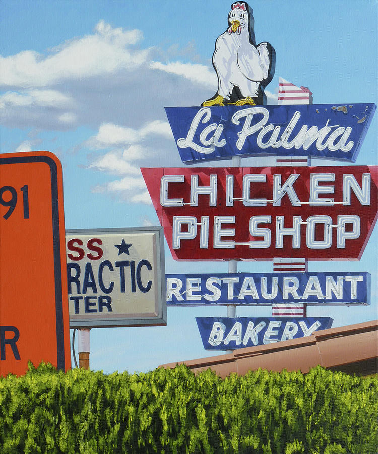 Chicken Painting - La Palma Chicken Pie Shop by Michael Ward
