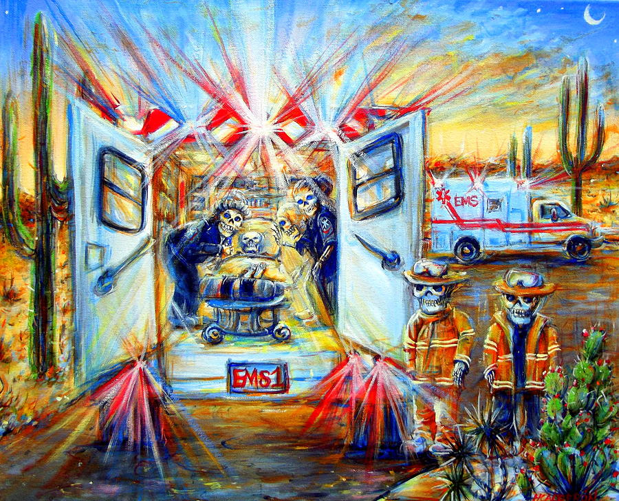 La Paramedica Painting by Heather Calderon