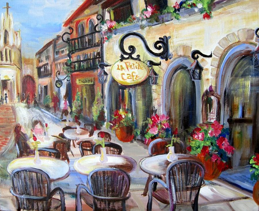 La Petite Cafe  Painting  by Elaine Cory