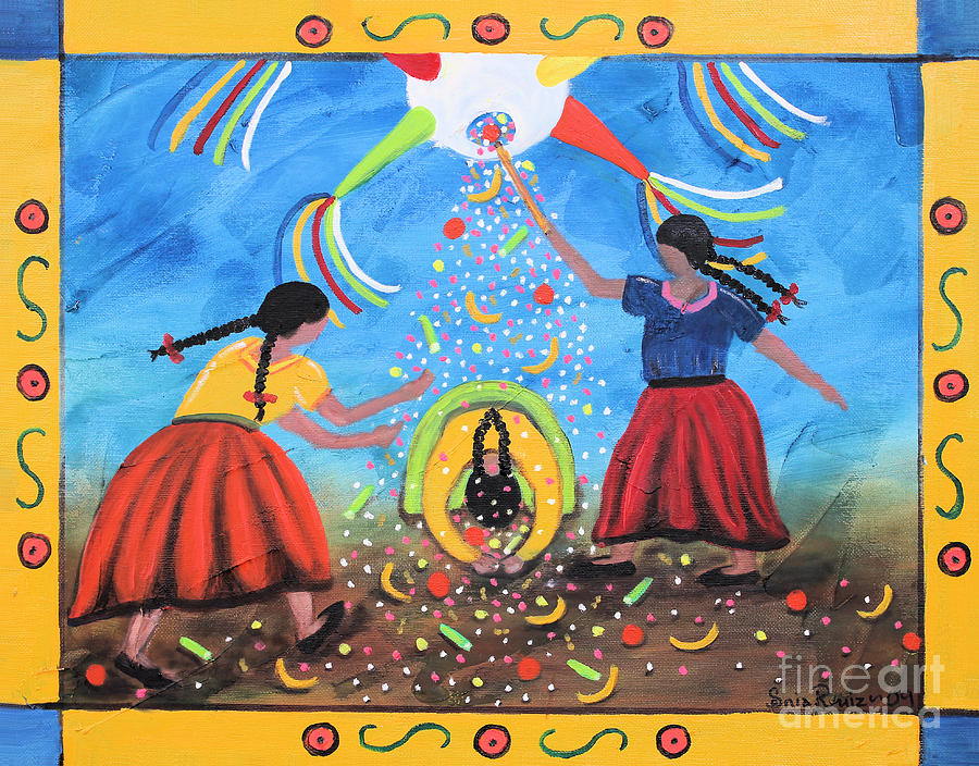 La Pinata Painting by Sonia Flores Ruiz