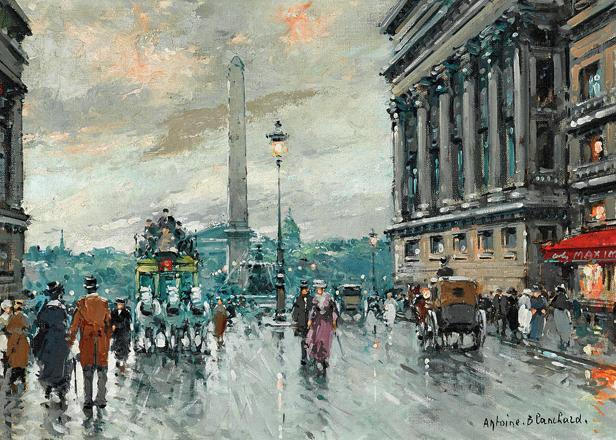 Paris Painting - La Place de la Concorde by Antoine Blanchard