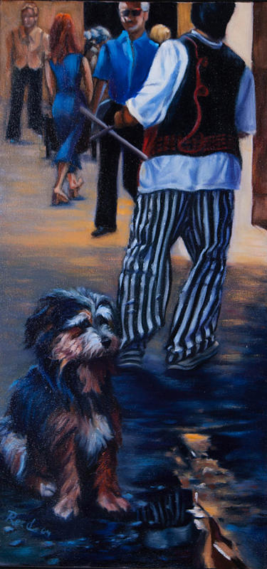 Dog Painting - La Place Mirabeau by Patricia Reed