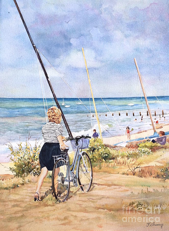 La Plage - Noirmoutier - Vendee - France Painting by Francoise Chauray