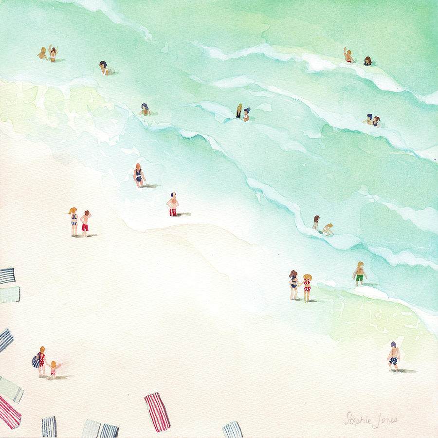 Beach Painting - La Playa by Stephie Jones
