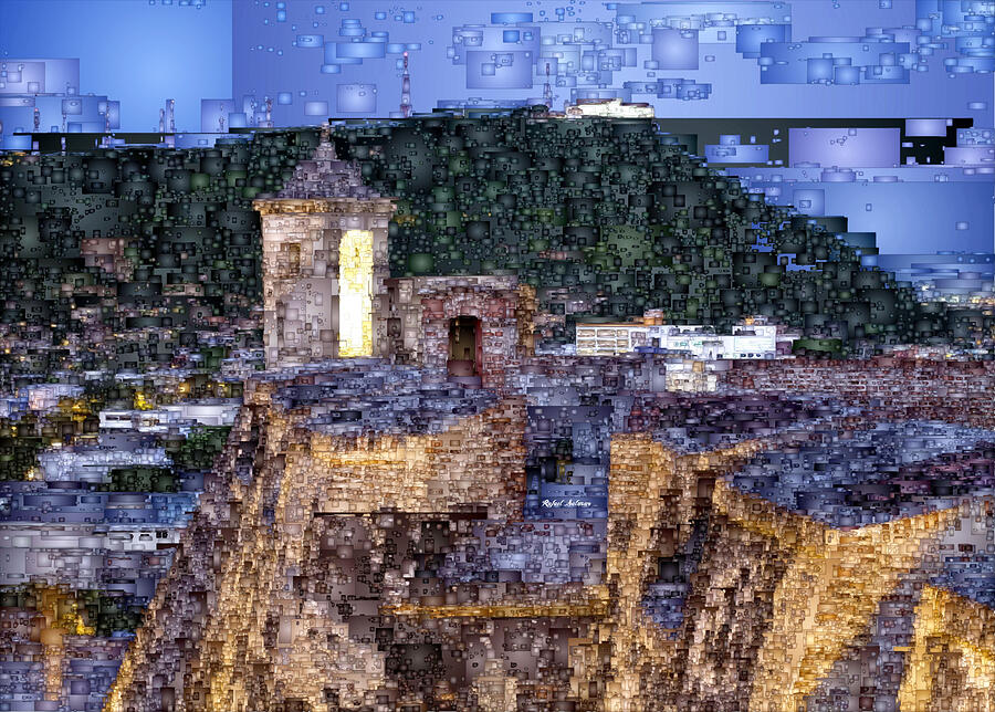 La Popa Hill Convent and Saint Philip Castle, Cartagena Colombia Digital Art by Rafael Salazar