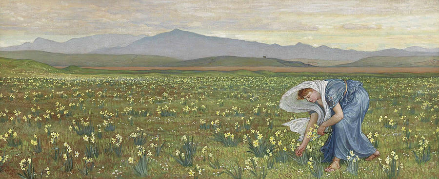 Walter Crane Painting - La Primavera by Walter Crane