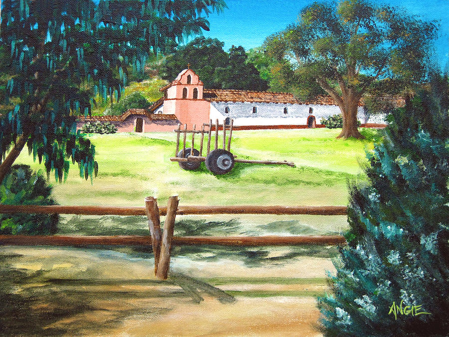 La Purisima With Fence Painting