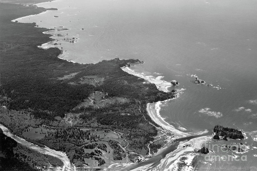 La Push Photograph - La Push, James Island, Quillayute River,  Washington Circa 1950 by Monterey County Historical Society