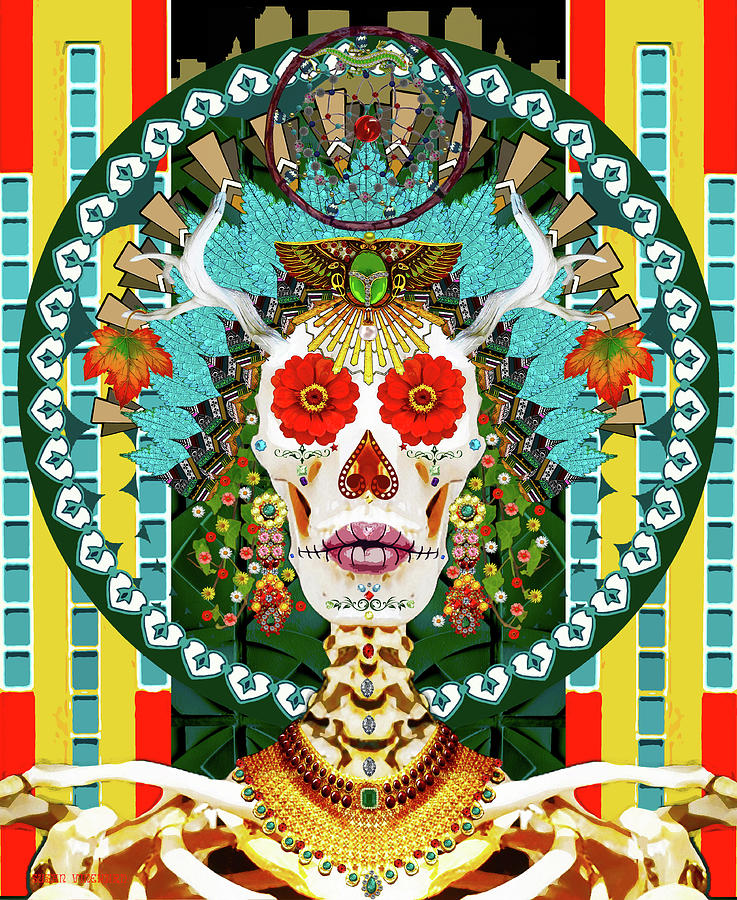 La Reina de los Muertos Digital Art by Susan Vineyard