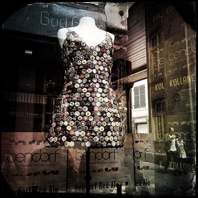Beer Photograph - La Robe #bottle Caps #reflection #shop by Valentina Petrova