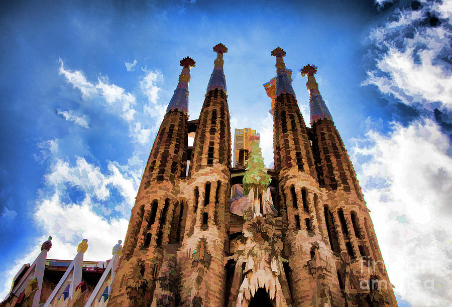 La Sagrada Familia Antoni Gaudi Church Towers  Photograph by Chuck Kuhn