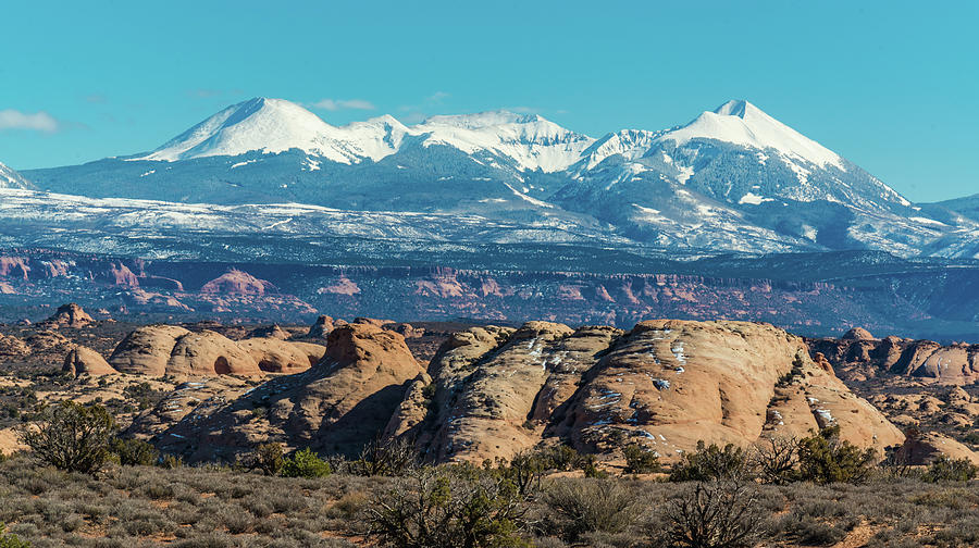 La Sal Mountain View Photograph by Harry Strharsky