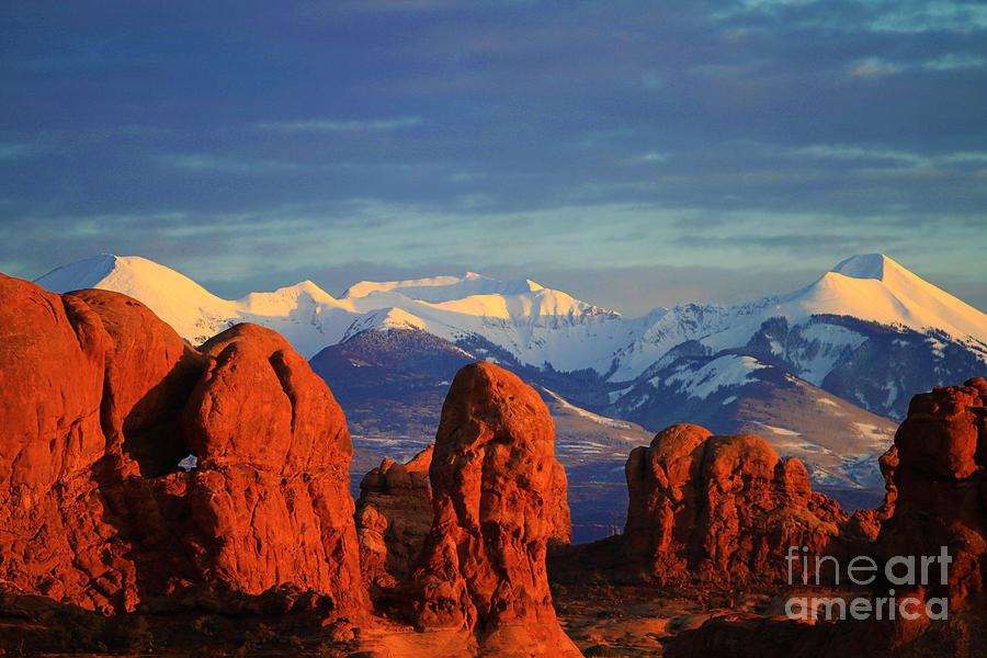 La Sal Mountains in Arches NP Utah Photograph by Bret Webster