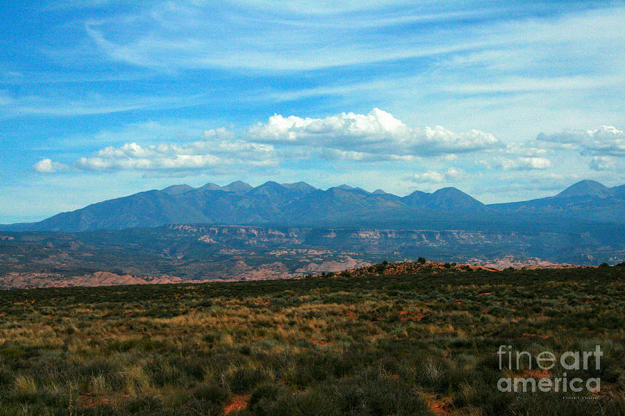 La Sal Mountains, Moab Utah Painting by Corey Ford
