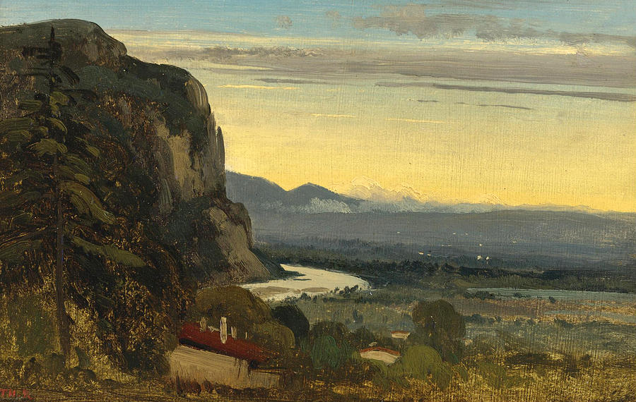 La Saleve pres de Geneve Painting by Theodore Rousseau