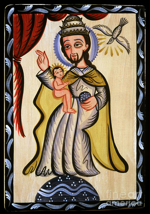 La Santisima Trinidad - The Most Holy Trinity - AOLST Painting by Br Arturo Olivas OFS