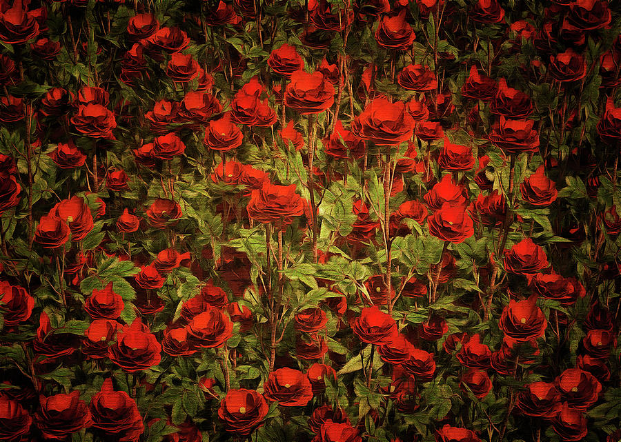 La Sevilliana roses Painting by Jan Keteleer