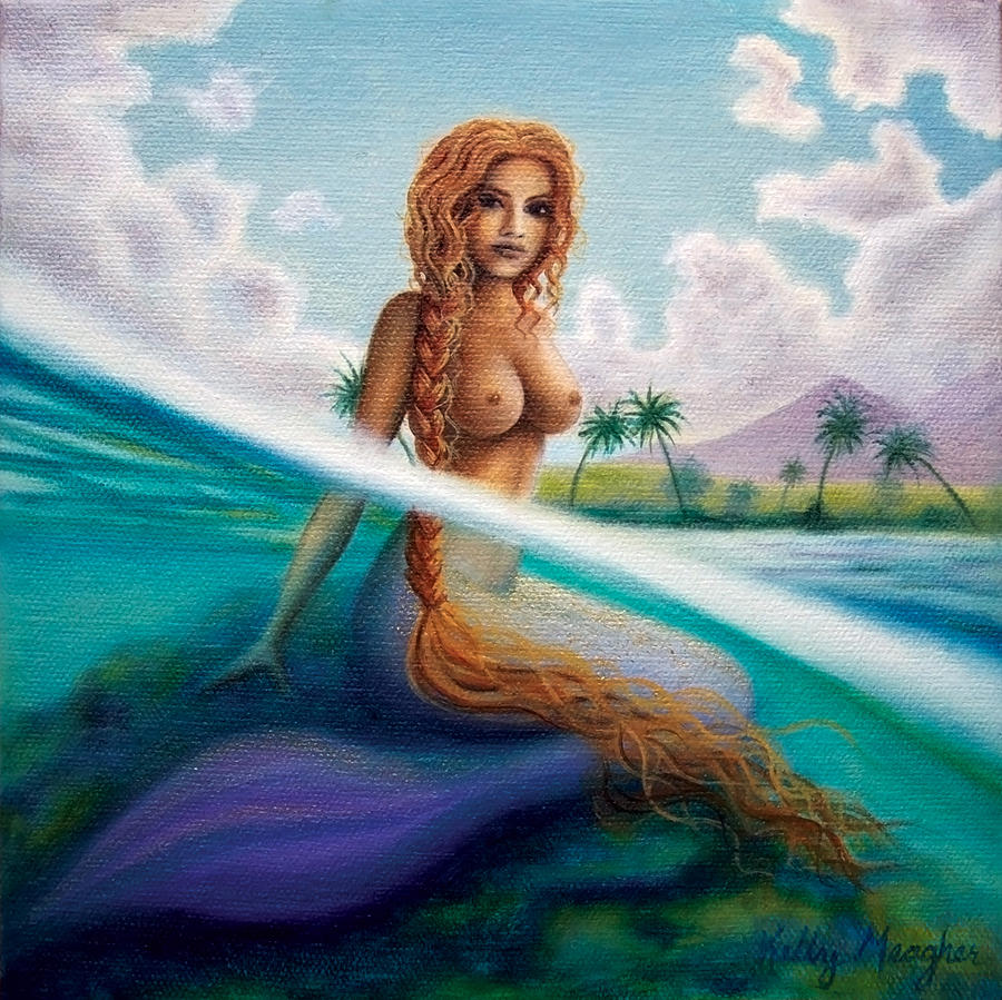 Mermaid Painting - La Sirena de Rincon by Kelly Meagher
