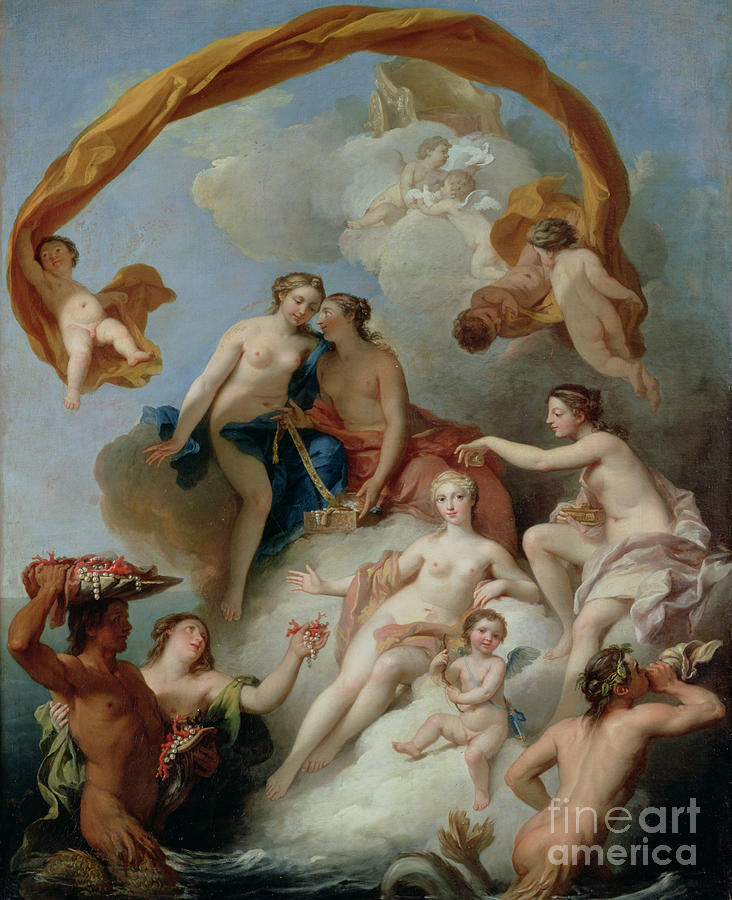 La Toilette de Venus Painting by Francois Lemoyne