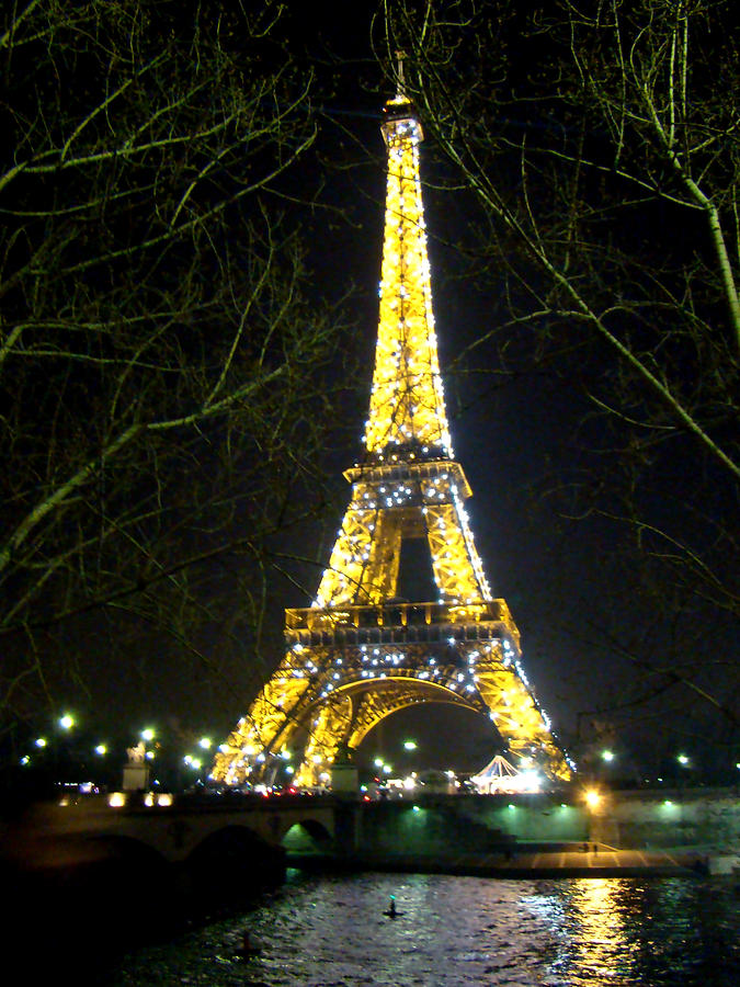 La Tour Eiffel En Nuit Photograph by Al Bourassa
