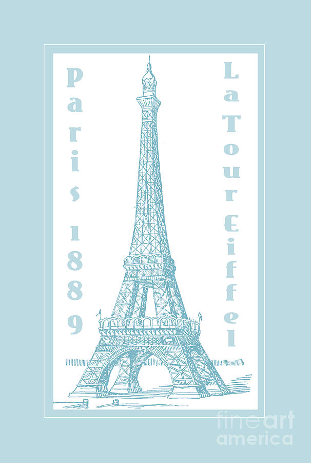 La Tour Eiffel Paris 1889 Digital Art by Anne Kitzman