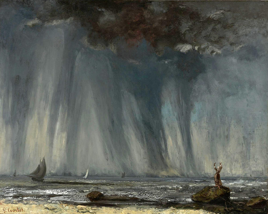 La Trombe Painting by Gustave Courbet