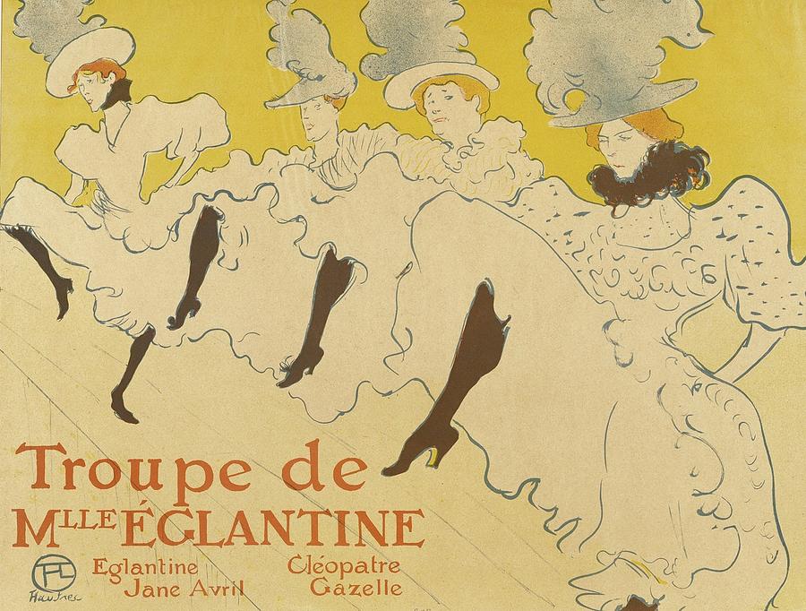 La Troupe De Mademoiselle Eglantine Painting by Henri De Toulouse-Lautrec