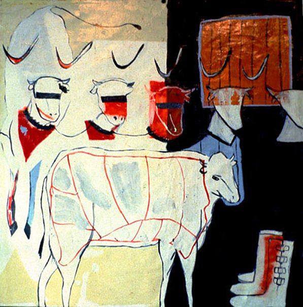 La Vache Qui Rit Or Montana Ennuie Painting by Sue Karnet - Fine Art ...