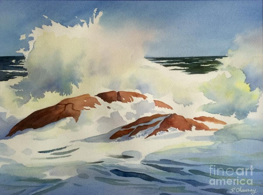 La Vague Painting by Francoise Chauray