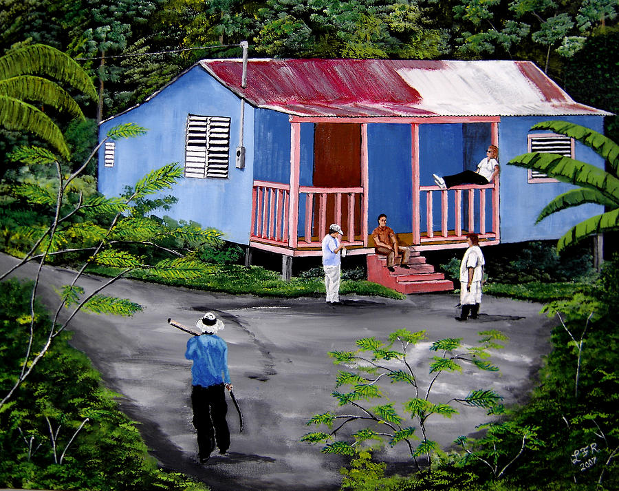 Campo Painting - La Vida En Las Montanas De Moca by Luis F Rodriguez