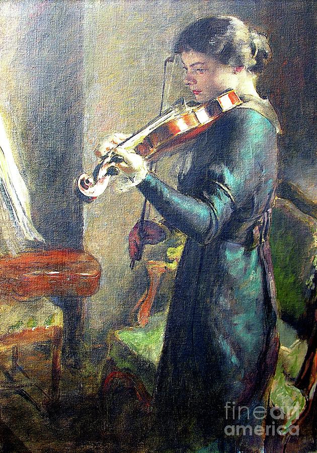Violin Painting - La Violoniste by PGReproductions