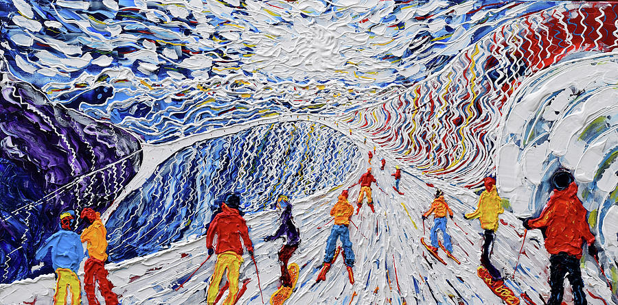 La Vizelle Courchevel Painting by Pete Caswell