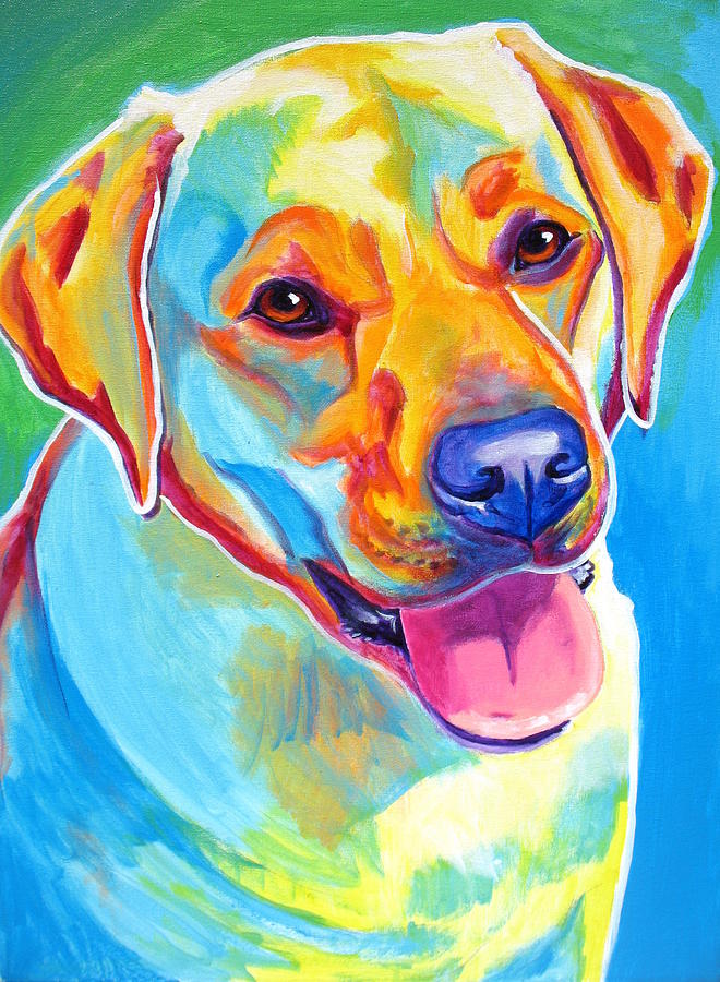 Dog Painting - Lab - May by Dawg Painter