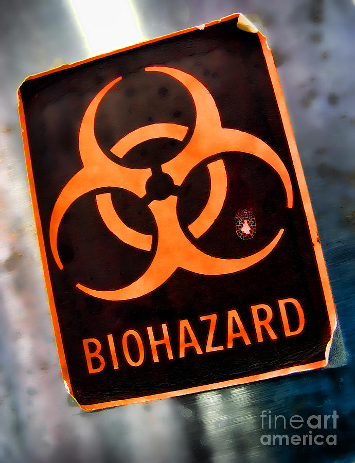 Laboratory Biohazard Danger Warning Label Photograph by Olivier Le Queinec