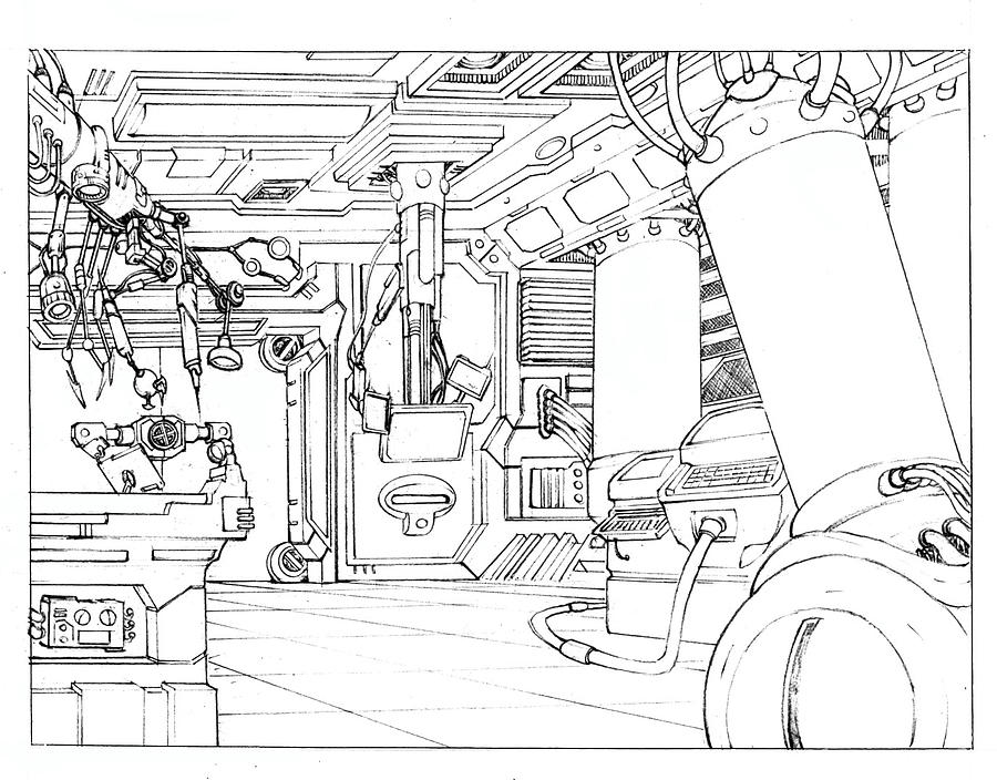 Laboratory Drawing by Sagui Layers | Fine Art America