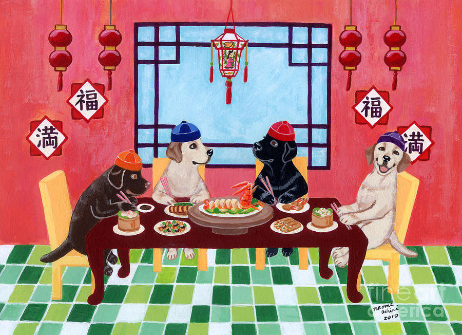 Labrador Chinese Restaurant Painting by Naomi Ochiai