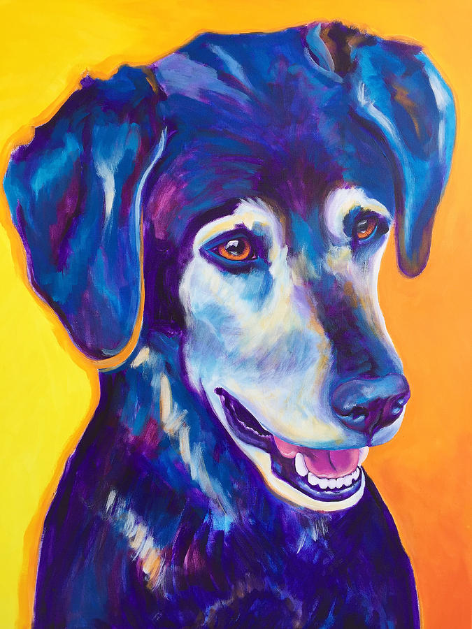 Dog Painting - Labrador - Kenobi by Dawg Painter