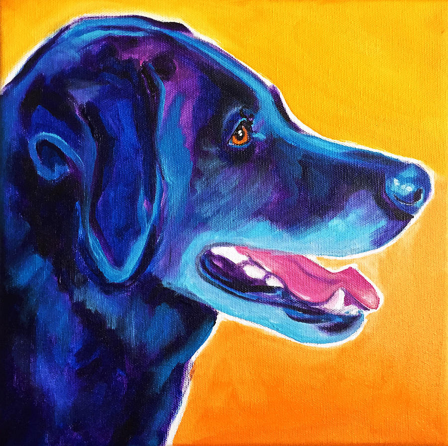 Dog Painting - Labrador - Kenobi Smile by Dawg Painter
