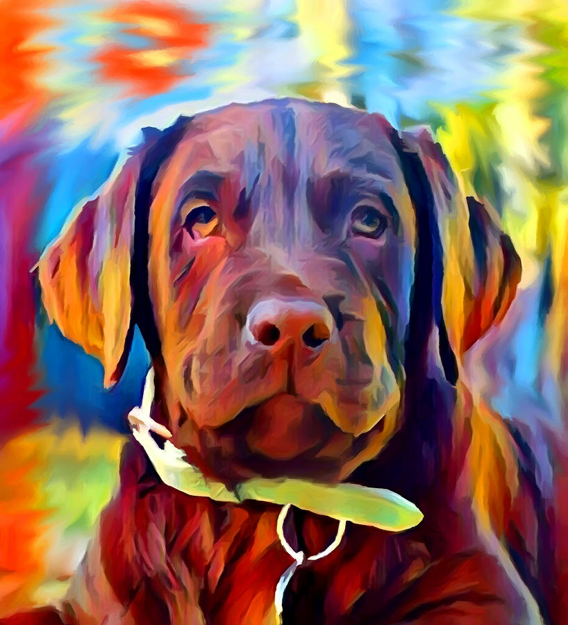 Labrador Puppy Painting by Chris Butler