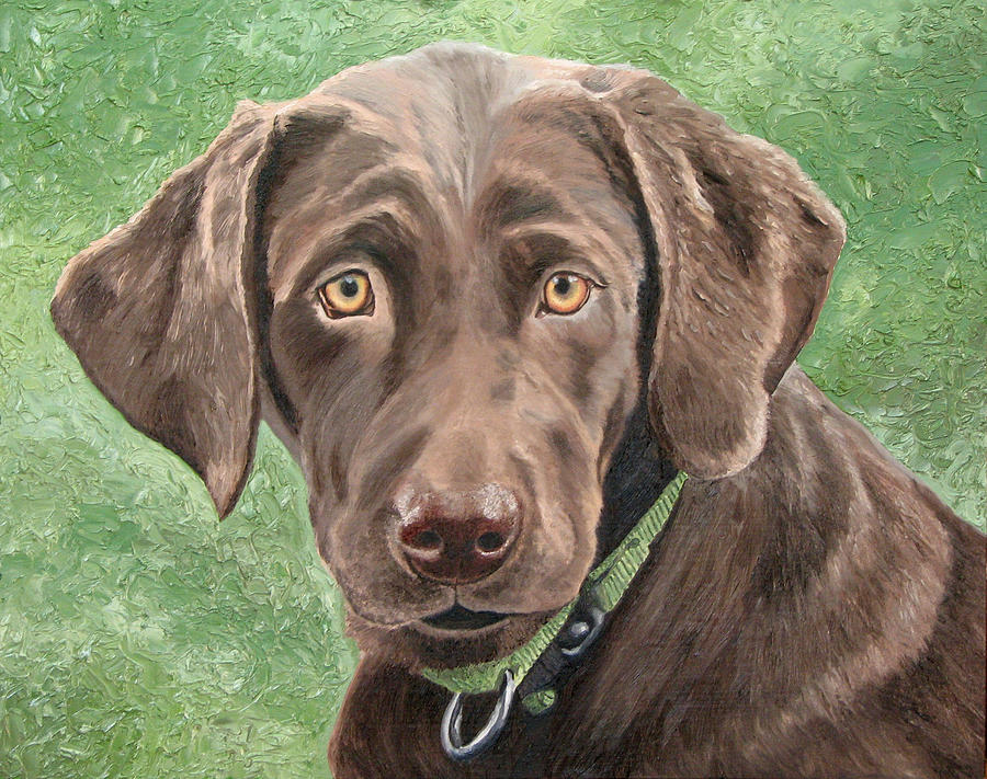 Chocolate Painting - Labrador Retriever by Frank Wuts Chocolate Painting - Labrador Retriever by Frank Wuts