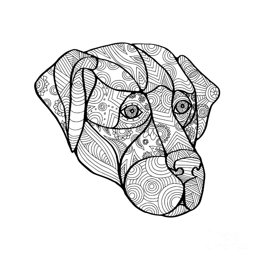 Labrador Retriever Mandala Digital Art by Aloysius Patrimonio - Pixels