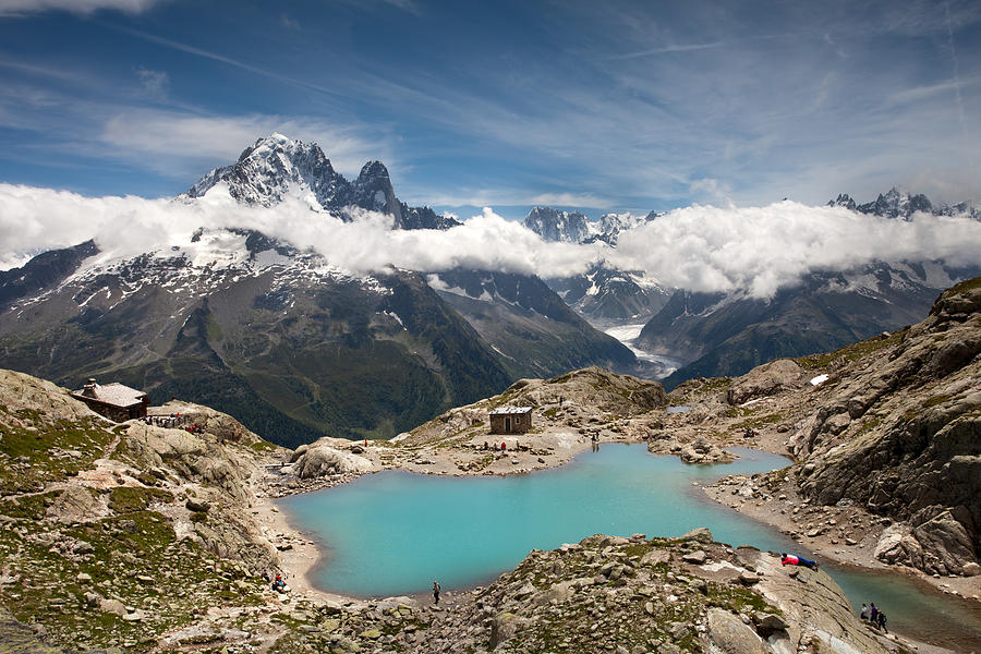 Lac Blanc And Mont Blanc Massif Photograph