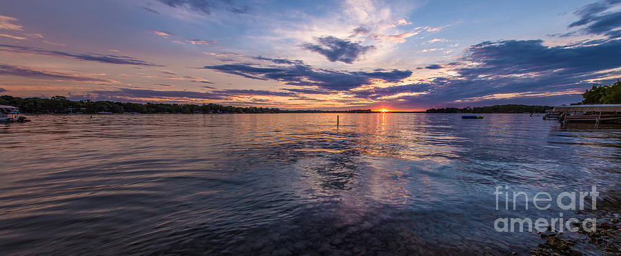 Sunset Photograph - Lac La Belle Sparkle by Andrew Slater