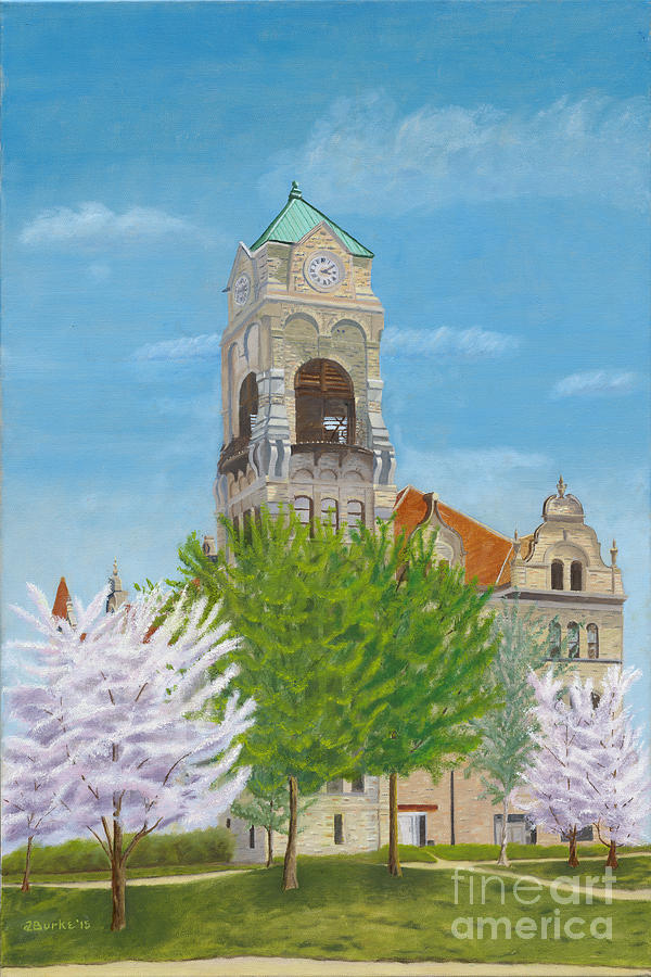 Scranton Painting - Lackawanna County Courthouse by Austin Burke Scranton Painting - Lackawanna County Courthouse by Austin Burke