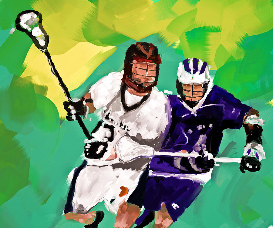 Sports Painting - Lacrosse I by Scott Melby