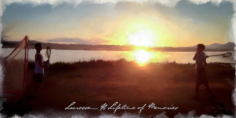 Sunset Painting - Lacrosse Memories by Scott Melby