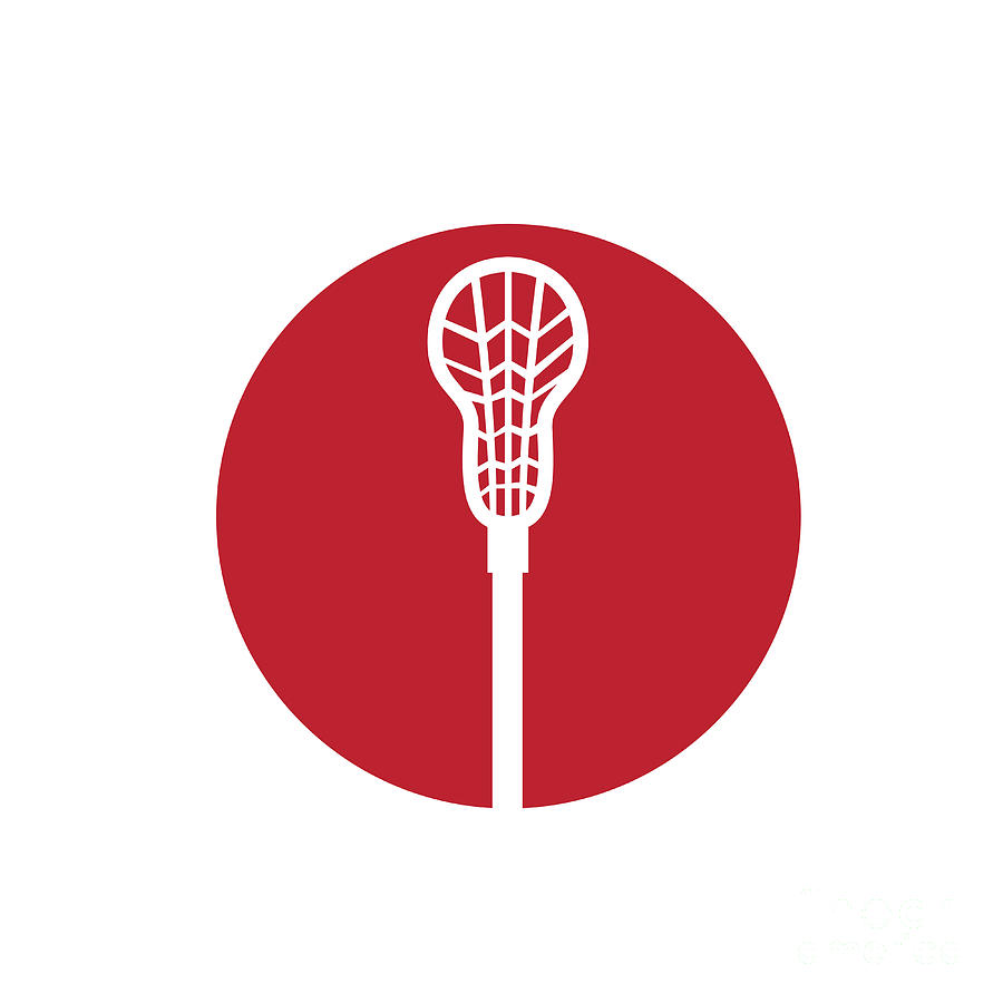 Lacrosse Stick Circle Icon Digital Art by Aloysius Patrimonio