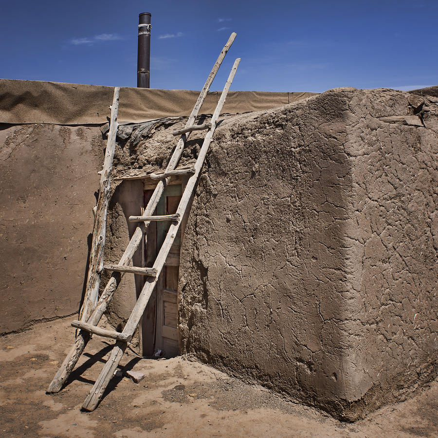 Ladder - Adobe - Taos Pueblo Photograph by Nikolyn McDonald